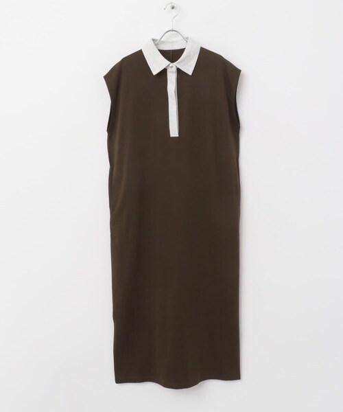 SENSE OF PLACE by URBAN RESEARCH（センスオブプレイスバイアーバンリサーチ）の「カットポロシャツワンピース（ワンピース・レディース・IVORY/CHARCOAL/BROWN・COMPACT/one）」の22枚目の写真