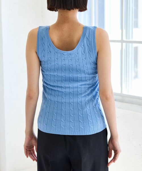 VIS（ビス）の「【前後2WAY】ケーブルニットタンクトップ（タンクトップ・レディース・チャコール/ベージュ/サックス・F）」の19枚目の写真