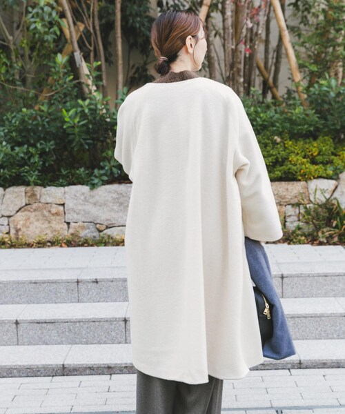 ITEMS URBANRESEARCH（アイテムズ アーバンリサーチ）の「シャーベットカラーコート（テーラードジャケット・レディース・MNT/CREAM/CHOCO・Free）」の8枚目の写真