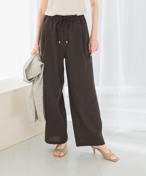 URBAN RESEARCH ROSSO（アーバンリサーチロッソ）の「『UR TECH DRYLUXE』イージードロストパンツ（その他パンツ・レディース・lightkhaki/darkbrown・36/38）」の3枚目の写真