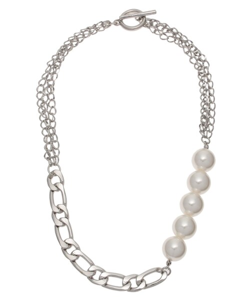 MURUA（ムルーア）の「パールチェーンネックレス（ネックレス・レディース・シルバー・F）」の2枚目の写真