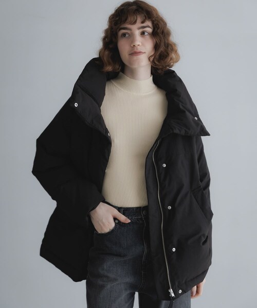 URBAN RESEARCH Sonny Label（アーバンリサーチサニーレーベル）の「撥水ビッグカラーダウンコート（その他アウター・レディース・ブラック/チャコール/ブラウン・Free）」の9枚目の写真