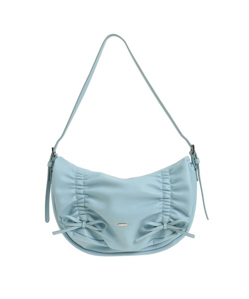 EATME（イートミー）の「ギャザーリボンショルダーバック（ショルダーバッグ・レディース・アイボリー/ブラック/ブルー・F）」の9枚目の写真