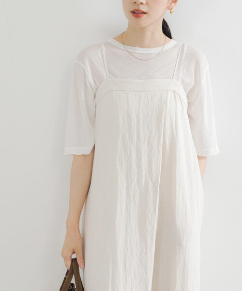 URBAN RESEARCH（アーバンリサーチ）の「new basic　ドライツイストシアーTシャツ（Tシャツ/カットソー・レディース・BLACK/WHITE/NAVY/BURGUNDY/CHARCOAL・FREE）」の7枚目の写真