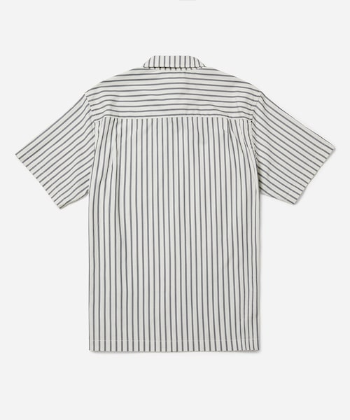 Saturdays NYC(サタデーズ ニューヨークシティ )の「Bruce Striped Work Shirt(シャツ/ブラウス・メンズ・オフホワイト/ダークブラウン・L/M/S/XL)」の10枚目の写真