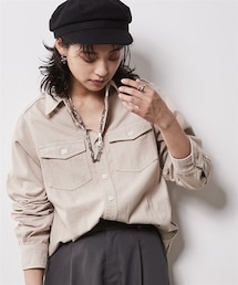 nissen | 大きいサイズ 製品染シャツ シックスタイル(シャツ/ブラウス)