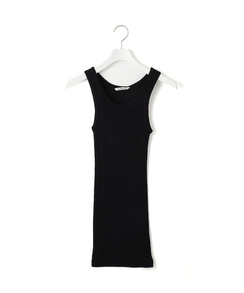 ADAM ET ROPE'(アダムエロペ)の「【J'aDoRe限定】【AURALEE(オーラリー)】WOOL SILK SOFT RIB TANK(タンクトップ・レディース・ピンク/ブラック・1)」の1枚目の写真