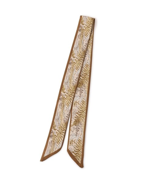 VIS（ビス）の「ナロースカーフ（バンダナ/スカーフ・レディース・ホワイト/オフホワイト/ブラウン・F）」の13枚目の写真