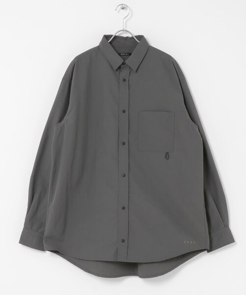 EKAL（エカル）の「『UR TECH』ナイロンタッサーロングスリーブシャツ（シャツ/ブラウス・メンズ・レイクサンリーフ/イエロー/ネイビー/グラファイト/レイクブルー・M/L/XL）」の14枚目の写真