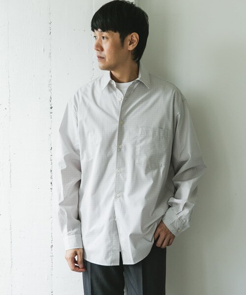 URBAN RESEARCH DOORS(アーバンリサーチドアーズ)の「TCブロードレギュラーカラーロングスリーブシャツ(シャツ/ブラウス・メンズ・BLUE/CHECK/STRIPE・M/L)」の22枚目の写真