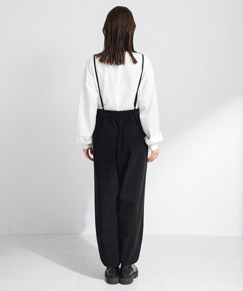 URBAN RESEARCH Sonny Label（アーバンリサーチサニーレーベル）の「コットンビスチェサロペット（サロペット/オーバーオール・レディース・ブラック/バター・FREE）」の4枚目の写真