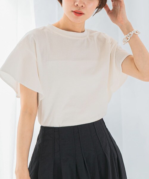 URBAN RESEARCH ROSSO（アーバンリサーチロッソ）の「UVカットフレアスリーブカットソー（Tシャツ/カットソー・レディース・black/white/blue・FREE）」の5枚目の写真