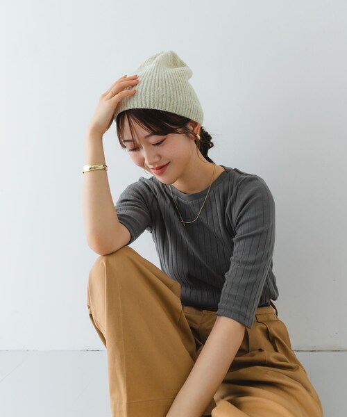 RODE SKO（ロデスコ）の「スパンコールニットワッチ（ニットキャップ/ビーニー・レディース・CHARCOAL/MILK/BLACK・one）」の5枚目の写真