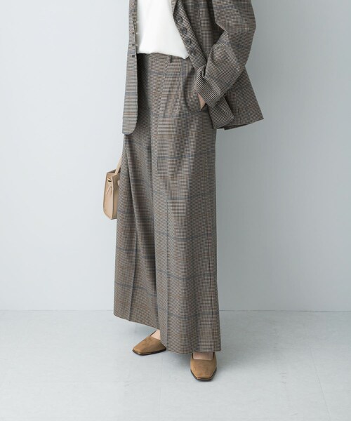 URBAN RESEARCH ROSSO（アーバンリサーチロッソ）の「チェックワイドスラックス（その他パンツ・レディース・BROWN CHK・36/38）」の2枚目の写真
