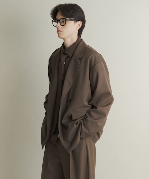 SENSE OF PLACE by URBAN RESEARCH（センスオブプレイスバイアーバンリサーチ）の「ダブルルーズテーラードジャケット（テーラードジャケット・メンズ・BLACK/BROWN/BRN CHECK・M/L）」の4枚目の写真