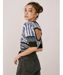 EVRIS | バックオープンジャガードニットトップス(ニット/セーター)