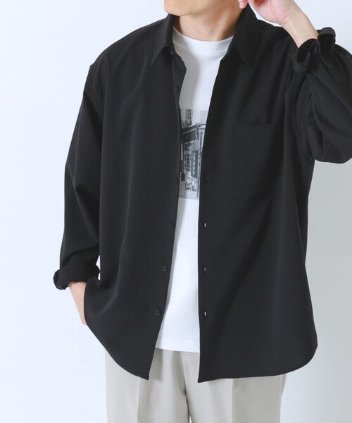 ITEMS URBANRESEARCH(アイテムズ アーバンリサーチ)の「ヨウリュウレギュラーカラー長袖シャツ(シャツ/ブラウス・メンズ・BLK/NVY/OLV/D.GRAY・M/L)」の7枚目の写真