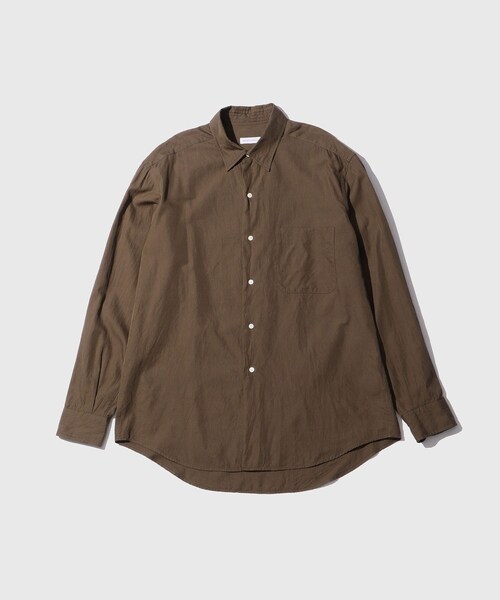 ADAM ET ROPE'(アダムエロペ)の「【KAPTAIN SUNSHINE/キャプテンサンシャイン】Regular Collar Shirt STRIPE(シャツ/ブラウス・メンズ・スミクロ/ダークブラウン・2/3/4)」の7枚目の写真