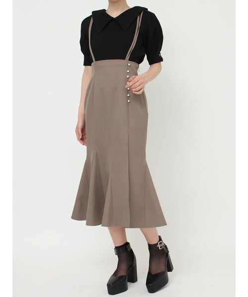 EATME（イートミー）の「マーメイドジャンスカ（ジャンパースカート・レディース・ブラック/ピンク/ネイビー/ブラウン・S/M）」の15枚目の写真