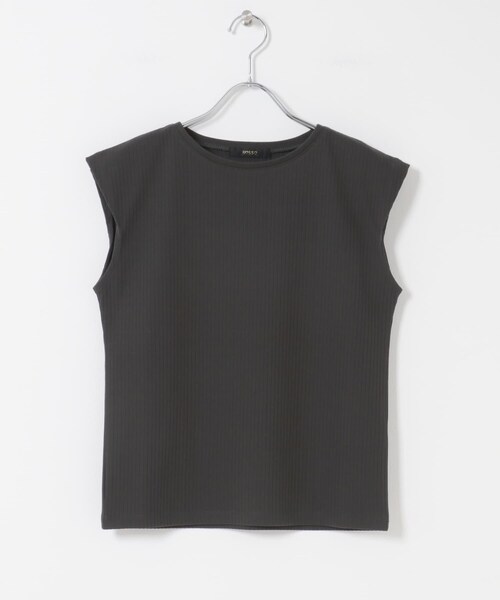 URBAN RESEARCH ROSSO（アーバンリサーチロッソ）の「汗染防止 フレンチリブTシャツ（Tシャツ/カットソー・レディース・OFF/CHARCOAL/GREIGE/SAX・Free）」の18枚目の写真