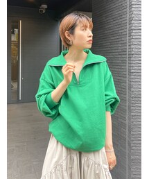 Ungrid | 【WEB限定】ジップルーズスウェット(スウェット)