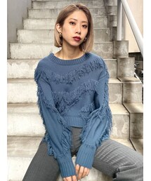 EMODA | ランダムフリンジショートニット(ニット/セーター)