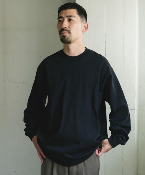URBAN RESEARCH DOORS(アーバンリサーチドアーズ)の「10.5オンス ヘビーウェイトロングスリーブTシャツ(Tシャツ/カットソー・メンズ・WHITE/ASH GRAY/INK BLACK/PURPLE・M/L)」の20枚目の写真