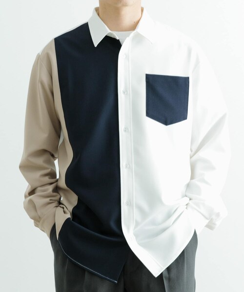 ITEMS URBANRESEARCH（アイテムズ アーバンリサーチ）の「Vertical Switch 長袖シャツ（シャツ/ブラウス・メンズ・L.BLU/WHT/BLU・M/L）」の14枚目の写真