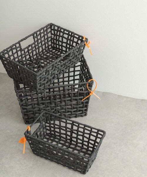 URBAN RESEARCH DOORS(アーバンリサーチドアーズ)の「BRID ROUGH KNIT BASKET WIDE S(収納グッズ・メンズ・GY/BE・S)」の8枚目の写真