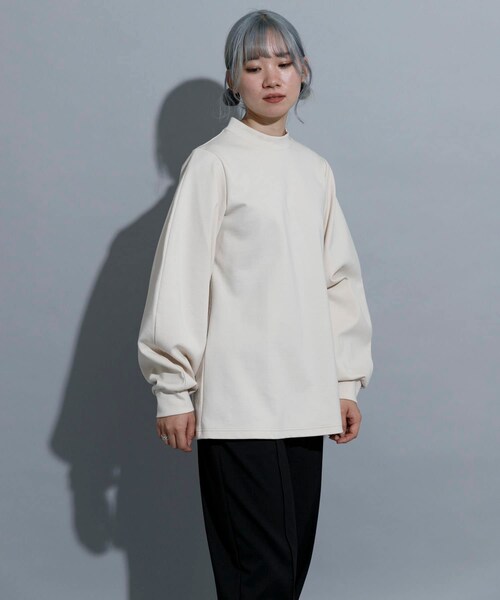 THE GOODLAND MARKET（ザグッドランドマーケット）の「『別注』MIDIUMISOLID×TGM　Recycled polyester PULLOVER（Tシャツ/カットソー・レディース・L.Beige/C.Gray/BLACK・one）」の18枚目の写真