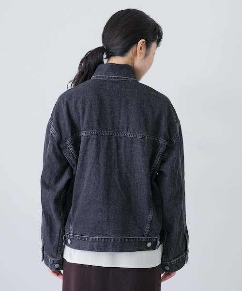 かぐれ（カグレ）の「HARi　WIDE SLEEVE DENIM JACKET（デニムジャケット・レディース・BLACK・2）」の3枚目の写真