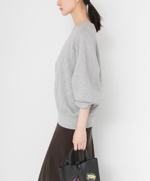 URBAN RESEARCH(アーバンリサーチ)の「コットンカシミヤスウェットニット(ニット/セーター・レディース・OFF WHITE/GRAY/DRK NAVY・Free)」の17枚目の写真