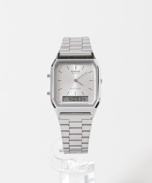 URBAN RESEARCH DOORS(アーバンリサーチドアーズ)の「CASIO スクエアウォッチ(アナログ腕時計・レディース・シルバー/ピンク・-)」の9枚目の写真