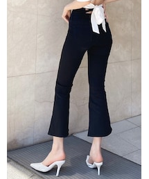 GYDA | H/W BACKクロスフレアパンツ(デニムパンツ)