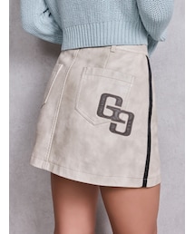 GYDA | GGラインFake Leatherスカートライクショートパンツ(スカート)
