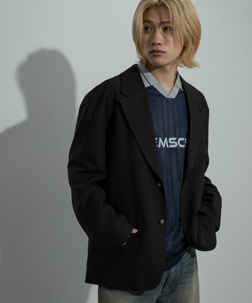 SENSE OF PLACE by URBAN RESEARCH(センスオブプレイスバイアーバンリサーチ)の「『セットアップ対応』シングルルーズジャケット(テーラードジャケット・メンズ・GRAY/BLACK/R.BROWN・M/L)」の17枚目の写真