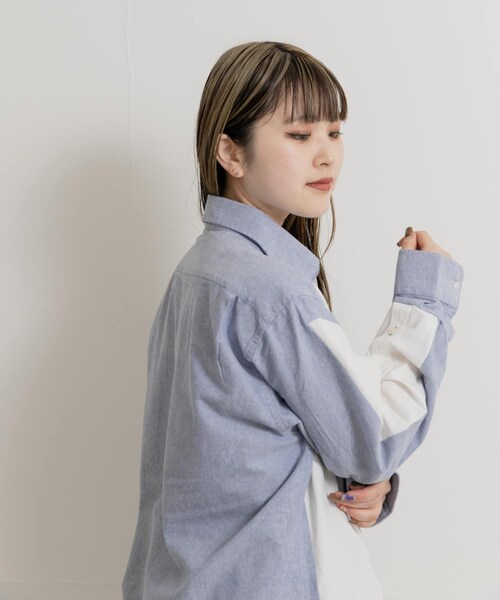 THE GOODLAND MARKET（ザグッドランドマーケット）の「SREU　SREU-Transposed Shirts（シャツ/ブラウス・レディース・BLUxWT2/WTxST 1/WTxST 2/BLUxWT1・2）」の8枚目の写真
