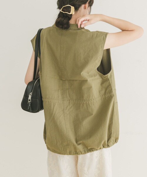 ITEMS URBANRESEARCH（アイテムズ アーバンリサーチ）の「ミリタリージレ（テーラードジャケット・レディース・KHK/BLK・FREE）」の15枚目の写真