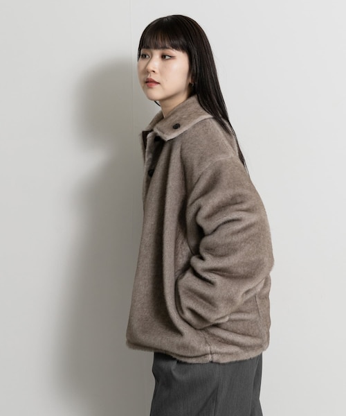 THE GOODLAND MARKET（ザグッドランドマーケット）の「&her　Reversible Fur Blouson（テーラードジャケット・レディース・BLACK/BROWN・Free）」の2枚目の写真