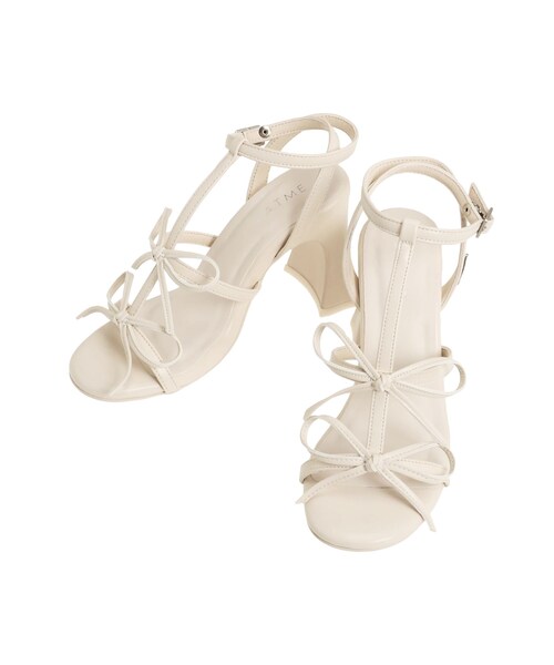 EATME（イートミー）の「リボンサンダル（その他シューズ・レディース・アイボリー/ブラック・S/M/L）」の4枚目の写真