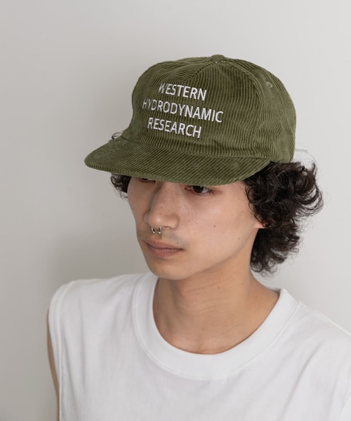 THE GOODLAND MARKET（ザグッドランドマーケット）の「Western Hydrodynamic Research　Whale Cord Hat（キャップ・メンズ・WHITENAVY/ACORN/OLIVE・FREE）」の3枚目の写真