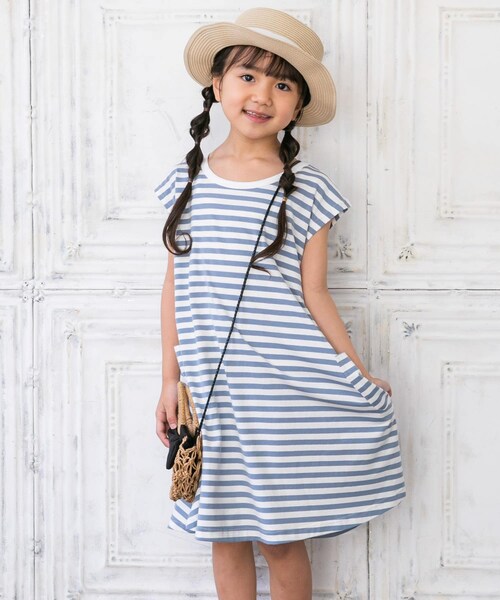 URBAN RESEARCH DOORS(アーバンリサーチドアーズ)の「ボーダーフレアワンピース(KIDS)(ワンピース・キッズ・BLUE/PURPLE・105/120/135)」の9枚目の写真