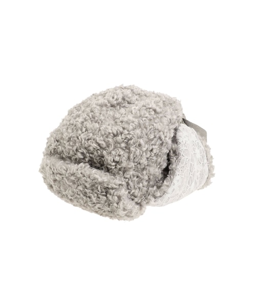 merry jenny（メリージェニー）の「レースドッキングボアハット（ハット・レディース・オフホワイト/グレー/ブラック/ベージュ・F）」の5枚目の写真