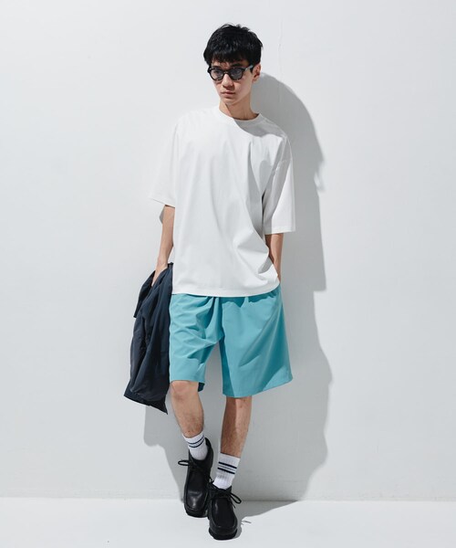 URBAN RESEARCH DOORS(アーバンリサーチドアーズ)の「『UR TECH』サマシェア クルーネックTシャツ(Tシャツ/カットソー・メンズ・WHITE/L.BLUE/BLACK×GRY/BLACK・M/L/XL)」の15枚目の写真