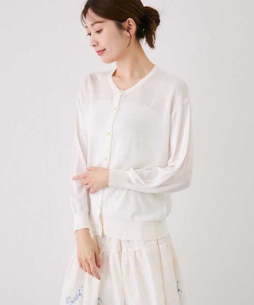 Jayro(ジャイロ)の「ドロップショルダークルーネックカーディガン(ニット/セーター・レディース・ブラック/ホワイト/ホワイト系/ネイビー/ブルー/ブルー系/オレンジ系/イエロー・M)」の16枚目の写真