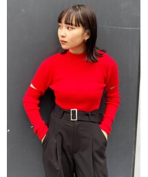 EMODA | カットアウトクラッシュニット(ニット/セーター)