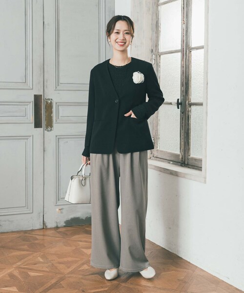 URBAN RESEARCH DOORS（アーバンリサーチドアーズ）の「ポコポコレースロングTシャツ（Tシャツ/カットソー・レディース・OFF/BLACK・Free）」の13枚目の写真