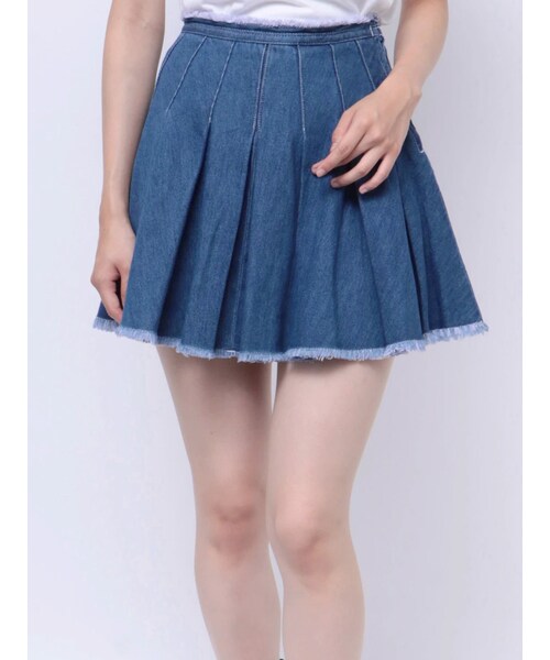 EVRIS（エヴリス）の「プリーツデニムミニスカート（デニムスカート・レディース・ブラック/インディゴ・S/M）」の17枚目の写真