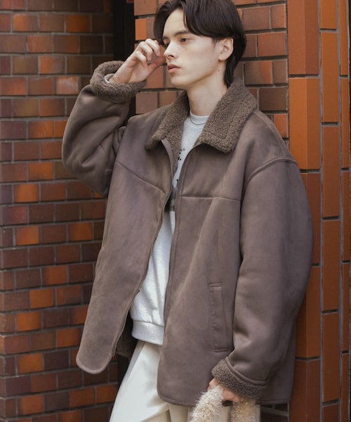 SENSE OF PLACE by URBAN RESEARCH（センスオブプレイスバイアーバンリサーチ）の「アソートボアブルゾン（ブルゾン・メンズ・BLK×CHA/BLK×BLK/GRY×KHK・M/L）」の3枚目の写真