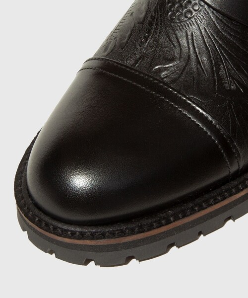 ADAM ET ROPE'（アダムエロペ）の「【KYOU/キョウ】GRANDPA Modyfied Flower Emboss Combi-Straight Tip by HARUTA（ドレスシューズ・メンズ・ブラック・25.0/25.5/26.0/26.5/27.0）」の11枚目の写真